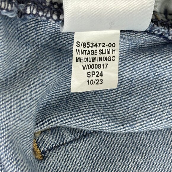 Gap Vintage Slim High Rise Two Tone Jeans Light Wash - Picture 11 of 11